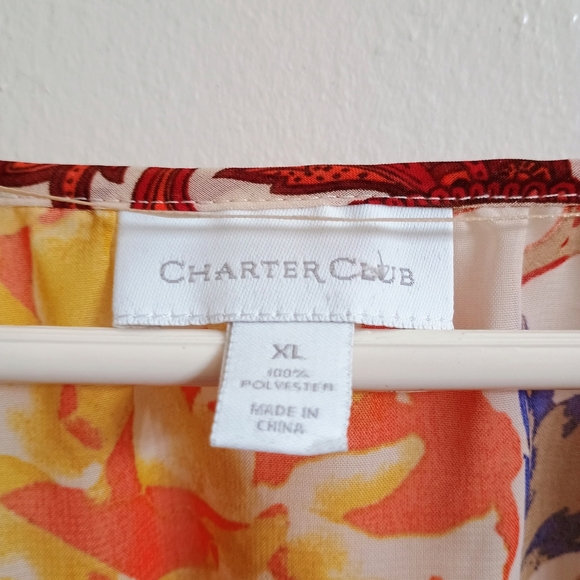 Avenue Floral Blouse - Red, Orange and Yellow - Picture 6 of 6